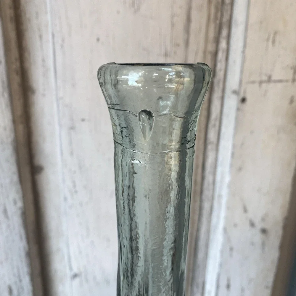 MCM‎ Rosenthal Netters Pale Green Blown Glass Flower Vase Made in Spain 16.5
